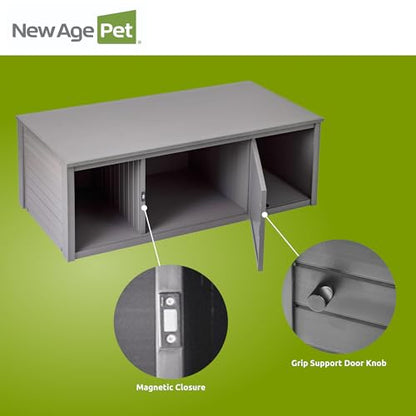 New Age Pet Lo‑Boy Versa Stand for Reptile Terrariums, Low-Profile ECOFLEX Cabinet for Stacked Large, 48" Mojave Reptile Habitats, Grey - color: Grey