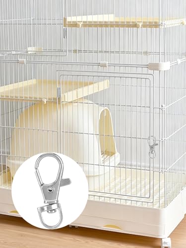 12PCS Cat Door Latch, 1.4×0.6in Cage Clips, Dog Crate Lock, Wire Cage Clips, Bird Pet Door Latch, Reptile Cages Lock for Cats, Wire Animal