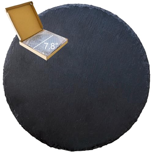 Tfwadmx Reptile Basking Platform,7.8IN Tortoise Rock Slate Plate Feeding Food Bowl Dish Turtle Bathing Resting Terrace for Lizard Bearded Dragon Chameleon Gecko Snake Frog Newt - size: 7.8inch(1pcs)