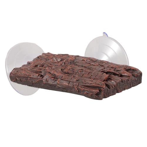 POPETPOP Turtle Tank Basking Platform Floating Rest Area with Cup for Water Turtles Frogs and Lizards for Aquatic Habitats