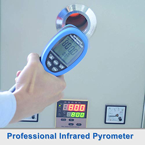 BT-1500 Non-Contact Pyrometer 30:1 Industrial Laser Thermometer Gun, -58℉ to 2732℉ (-50℃ ~ 1500℃) High Temp Infrared Thermometer (NOT for Human) - color: Infrared Thermometer BT-1500 Blue