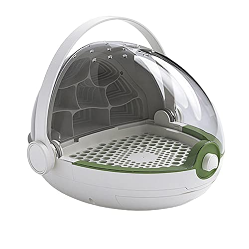 Reptile House Transparent Animal Habitat Cage Portable Reptile Feeding Box with Removable Chamber Suitable for Kids Outdoor Toys