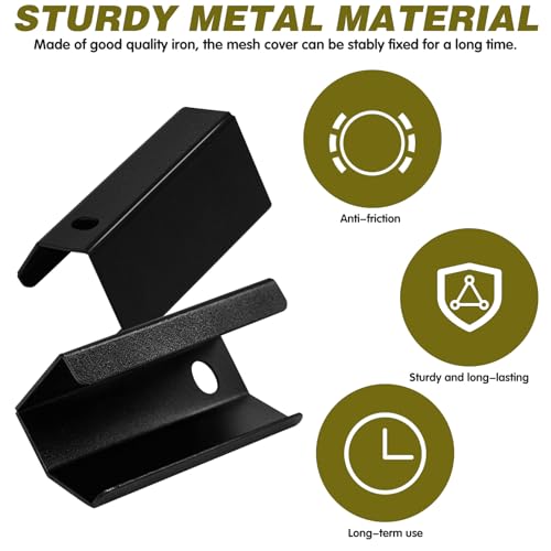 4Pcs Reptile Screen Tank Terrarium Lid Clips, Heavy Duty Terrarium Lid Cover for 5-29 Gallon Aquarium, Metal Escape Proof Lock Clip for Lizard Turtle Amphibian Enclosure Accessories