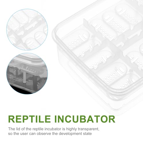 Mipcase Frog Snake Lizard Incubator Case 16 Egg Slots Lightweight Portable Reptile Tool