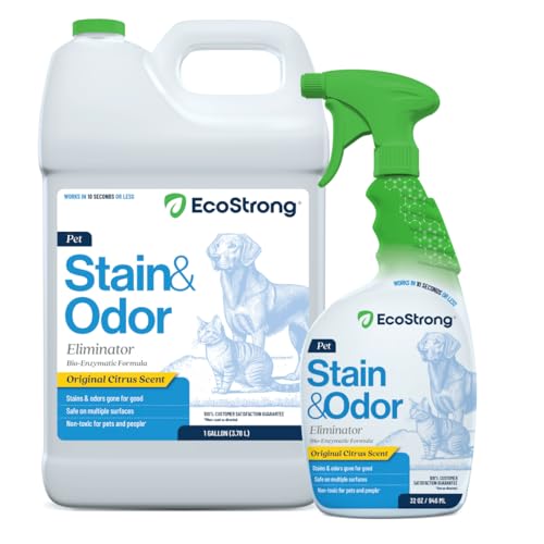 Eco Strong Pet Stain and Odor Remover - Cat Urine Enzyme Cleaner Destroyer, Urine Destroyer for Dogs, Pet Urine Enzyme Cleaner - 160 Oz - size: 160 Fl Oz (Pack of 2)
