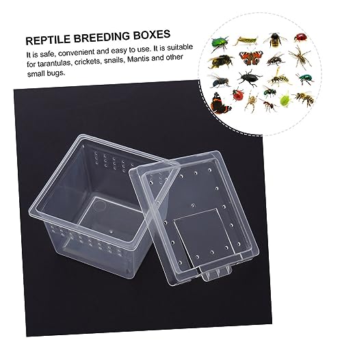 BESPORTBLE 20pcs Reptile Tank Accessories Reptile Breeding Container Snake Box for Gecko Terrarium Lizard Mantis Breathable Design