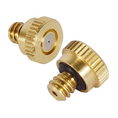 KUWAN 0.016" Orifice (0.4mm) Thread UNC 10/24 Brass Misting Nozzles 30PCS | Low Pressure Atomizing Misting Sprayer Water Hose Nozzle for Greenhouse, Landscaping, Outdoor Cooling Mister System - color: 30PCS