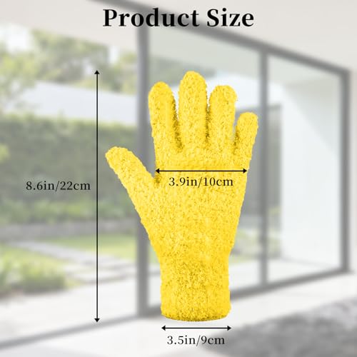 4 Pairs Microfiber Plant Dusting Gloves,Breathable Work Gloves for Indoor Plants and Gardening