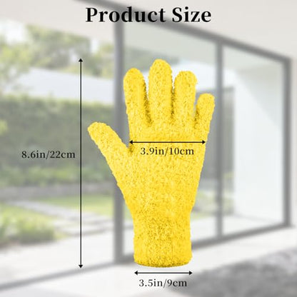 4 Pairs Microfiber Plant Dusting Gloves,Breathable Work Gloves for Indoor Plants and Gardening