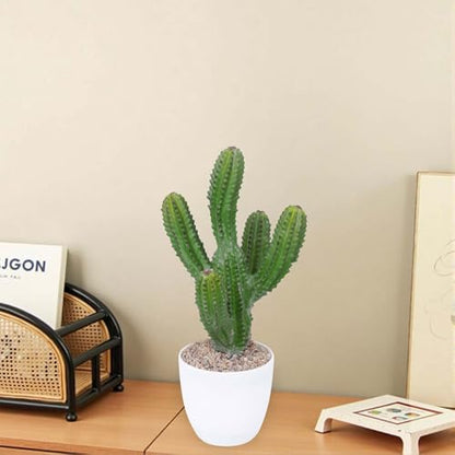 Artificial Cactus 14inch Faux Cacti Fake Succulent Plants for Indoor Outdoor Home Office Garden Decor - size: 14inches