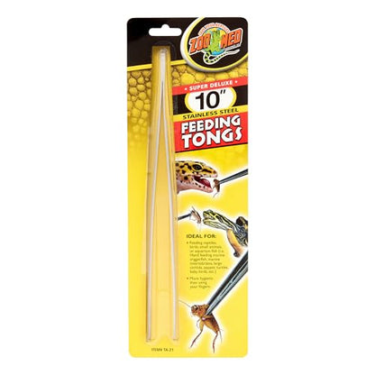 Zoo Med Stainless Steel Feeding Tongs, 10-Inch - size: 10"