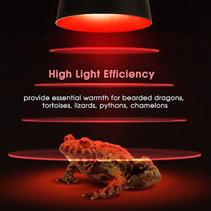 G9 Infrared Heat Lamp Bulbs for Reptile Mini Reptile Light Red | 2 Pack Dimmable Night Red UVA Reptile Heat Lamp, 2 Pin Base Mini Heat Bulbs 50W, Bearded Dragon Turtle Lizard - color: Red, size: G9 Heat Bulb