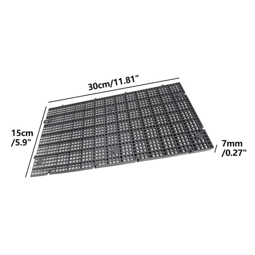 12 Pcs Aquarium Fish Tank Divider, Plastic Egg Crate Grid Divider Tray,Egg Crate for Mixed Breeding Light Diffuser(Black 30 * 15cm/11.81 * 5.9" -4.5mm Hole - color: Black, size: 30*15cm/11.81*5.9" -4.5mm Hole