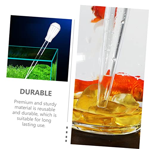VANZACK 3pcs Aquarium Clean Pipettes Gravel Cleaning Tool for Fish Tank Water Change Safe Feces Easy for Sea Creature Feeding - color: White