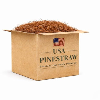 Long Needle Pine Straw Mulch - 160 Sqft Coverage 1 Set - Premium USA Harvested PineStraw for Landscaping, Weed Control, Moisture Retention & Erosion Control - USA Pinestraw - size: Pine Needle Mulch - Covers 160 Sqft 1 set