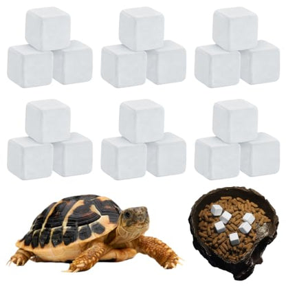 Tortoise Calcium Cubes,18Pcs Natural Calcium Mineral BlocksTurtle Teeth Grinding Stone,Chew Toy for Turtle Tortoise Parrot Rabbits Lizard Aquarium Supplies