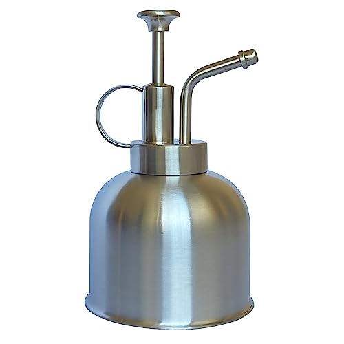 Stainless Steel Plant Sprayer, Small Watering Can for Indoor Potted Plants - color: 10oz/ Matte Silver