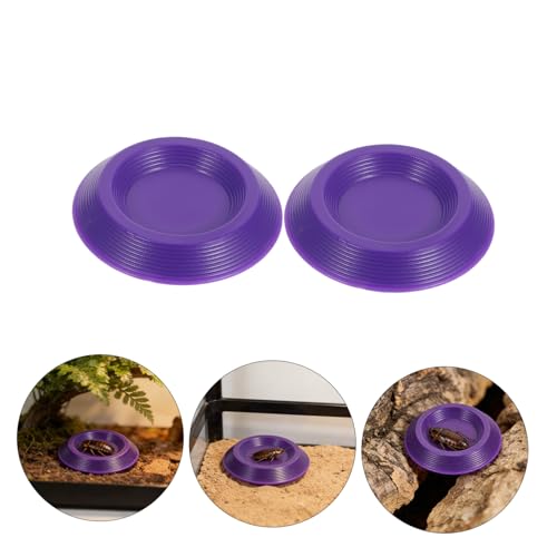 NUOBESTY 12pcs Reptile Feeding Dish Set Plastic Small Feeder Bowls for Frogs, Lizards, Chameleons and Bearded Dragons Terrarium Feeding Station