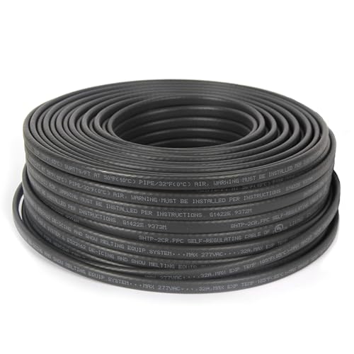 Heat Tape Pro - Self-Regulating Heat Cable - Long Term Ice Dam, Roofing, Gutter & Pipe Freeze Protection - 12 MM, 6 Watts Per Foot (250, 120 Volt) - style: 250 Feet
