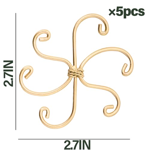 5Pcs Monstera Plant Stem Support Hook-2.75x2.75in Plant Stem Holder | Durable Metal Stem Support for Monstera & Fishbone Cactus, Easy Installation, Ideal Gift for Plant Lovers & Home Decor - size: 2.75 x 2.75 inches