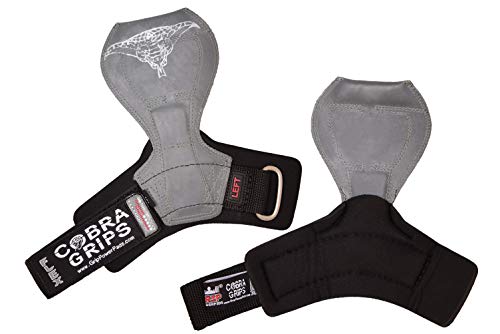 Cobra Grips Flex Model Weight Lifting Gloves Heavy Duty Straps Alternative Power Lifting Hooks for Deadlifts with Padded Wrist Wrap Support Bodybuilding - color: Gray Rubber, size: Small