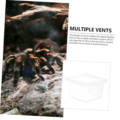 IMIKEYA Reptile Breeding Box Escape Lid PET Display Cage for Spiders Lizards and Insects Sturdy Container for Reptile Feeding and Breeding for Terrarium Use