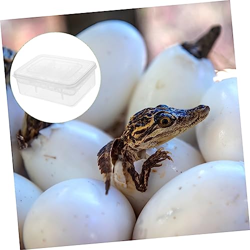 Kisangel 2pcs Reptile Egg Incubator with Compartment Hatching Box for Lizards and Tortoise Eggs Durable Transparent Easy to Clean and Reusable Breeding