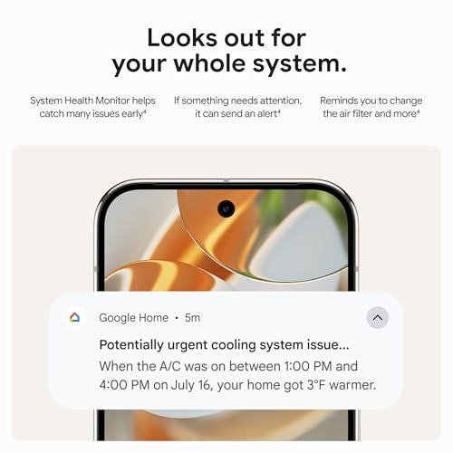 Google Nest Learning Thermostat (4th gen) + Nest Temperature Sensor (2nd gen) - Obsidian - color: Polished Obsidian