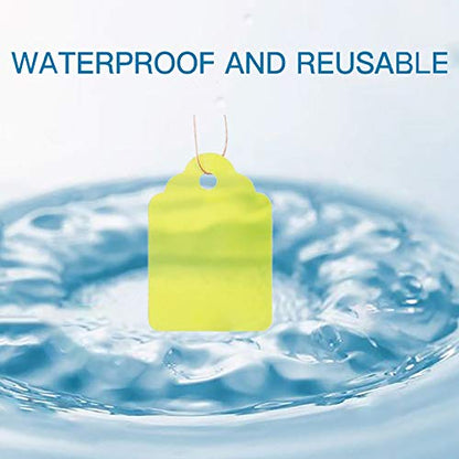 500pcs Waterproof Tags with String,Plastic Reusable Labels Hanging Marking Tags