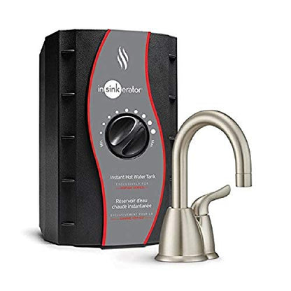 InSinkErator H-HOT150SN-SS Instant Hot Water Dispenser System with Stainless Steel Tank, Satin Nickel | Single-Handle Faucet in Satin Nickel, 2/3-Gallon Stainless Steel Tank, 3-Year Limited Service Warranty - color: Satin Nickel, style: HOT150 - Hot Only