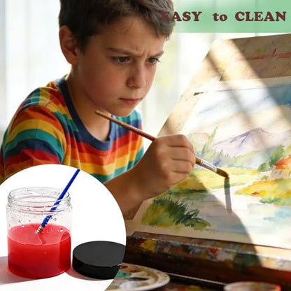 Paint Brush Cleaner Cup, Nail Art Brushes Washing Cup, Brush Cleaning Tank for Painting Water Oil Acrylic Art Supplies-3 Pcs