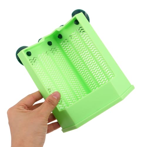 Bearded Dragon Feeder for Terrarium Corner - Reptile Food Box - Wall-Mounted Escape-Proof Suction Cup Bowl for Insects Lizard Gecko Frog Chameleons L - size: 16.00X14.50X10.50CM