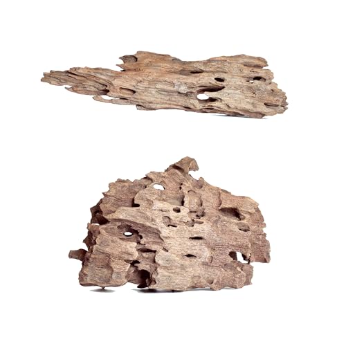 Natural Wood Driftwood for Aquarium Fish Tank Decor,Assorted Driftwood Trunk Branch for Reptile Tank Decor (SHP-XM Driftwood (6 to10 Inch)-Pack of 2) - color: SHP-XM Driftwood (6 to10 Inch)-Pack of 2