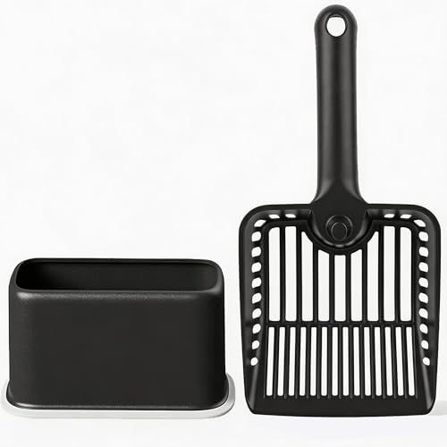[2026 Version XXL Large Pooper Scooper, Heavy Duty Cat Litter Scooper with Holder Cat Scooper for Litter Box Kitty Litter Scoop,Perfect for Cat Litter Box Cleaning - color: XXL-Black