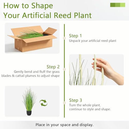 2-Pack 3FT Artificial Plants with Pot | Safe & Pet Friendly, Natural Looking Plants Artificial Decor for Home, Office, Patio, Wedding, Housewarming Decor Gift - size: 90cm