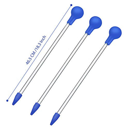 Aquarium Choice Coral Feeder Long Syringe Tube Liquid Fertilizer Feeder SPS HPS Marine Reef Coral Feeder Tool Fish Excreta Cleaner (3 Units 46.5CM/18.3 Inch) - size: 3 units 46.5CM/18.3 Inch