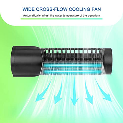 Aquarium Chillers Aquarium Cooling Fan, DC12V Auto Fish Tank Cooling Fan with Adjust knob,Cross-Flow Fan with Broad Airflow (3W) - size: 3W