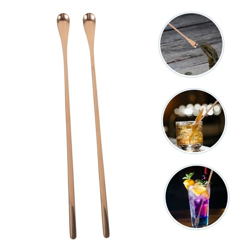 WOONEKY 2pcs Reptile Tong for Reptile Food Small Pet Feeding Spoon Gecko Feeding Tool Easy to Use Lizard Scoop - color: Rose Gold