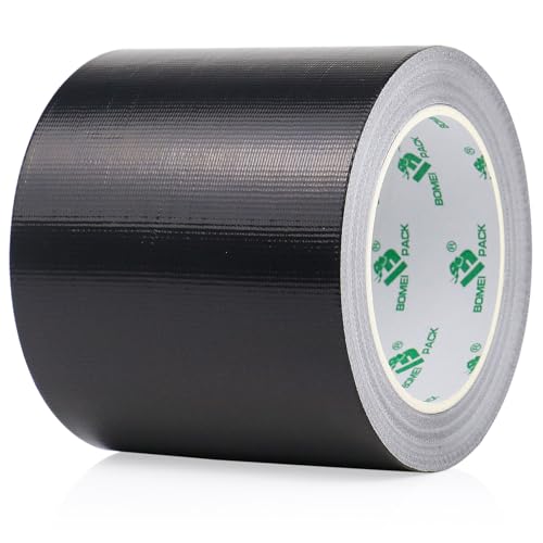 BOMEI PACK Adhesive Black Aluminum Foil Heat Shield Tape Barrier 4in x 66ft, Fiberglass Thermal Insulation Reflective Material High Temp Protection 1 Pack - size: 4inch x 66ft