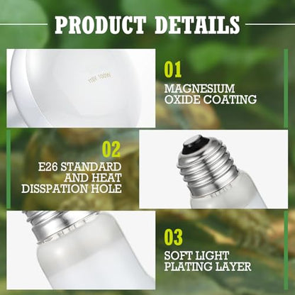 Tarpop 8 Pcs 100w Reptile Heat Lamp Bulb, Reptile Basking Heat Light Bulb Uva Daylight for Bearded Dragon, Amphibian, Turtle, Lizard, Chicken - style: 100w