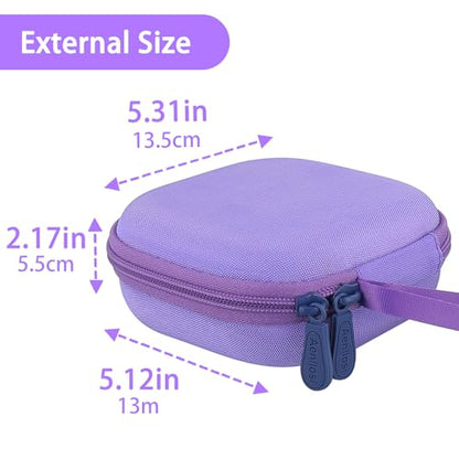 Aenllosi Hard Case for Moonlite Mini Projector Gift Pack fits upto 20 | EVA case construction, Water-resistant design, Dust-resistant design, Smooth zipper access, Carry handle, Case only - color: Purple