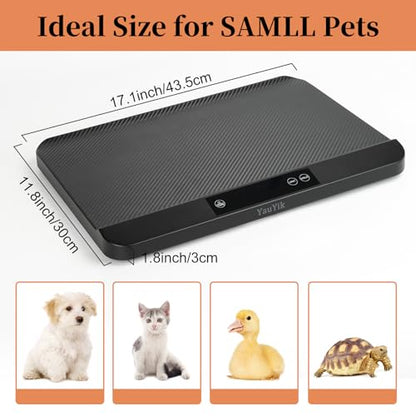 YauYik Digital Pet Scale, Baby Scale with Non-Slip Mat, Up to 40kg, Black | High Precision Puppy Whelping Scale for Kittens, and Crawl Pet, 5 Units, LED Display, Hold Function（Batteries Included） - color: Black