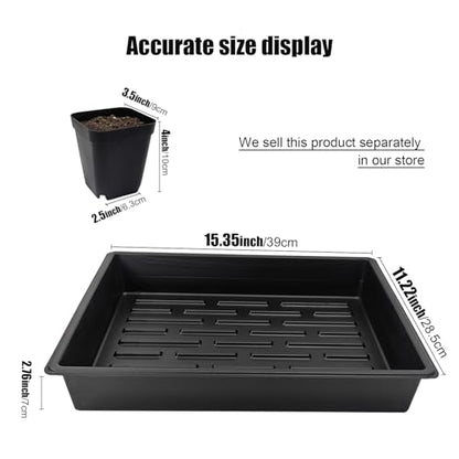 RooTrimmer 3.5 inch (9CM) Square Nursery Pots 60pcs, Sturdy Seedlings Trays 5 Pcs, Seeds Starter Germination Tray, Microgreenings Planter Nursery Propagation 5 Sets - size: 3.5" Pots-60P + 16.2" x 13.2" x 2.6" Trays-5P