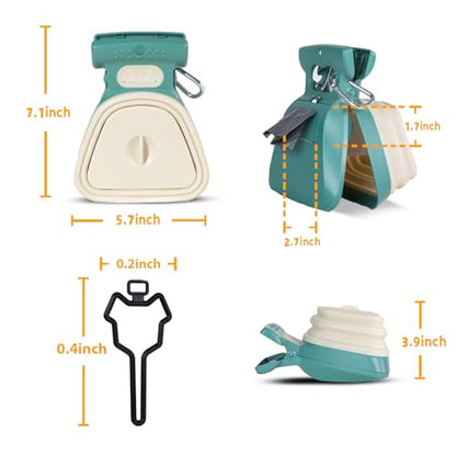 Large Pooper Scooper, Portable and Handheld Size for Walking Large and Small Dogs Outside Yard or Travel Outdoors, Pup Poop Scoop with Container and 30pcs Pet Waste Bag Attachment - size: Large