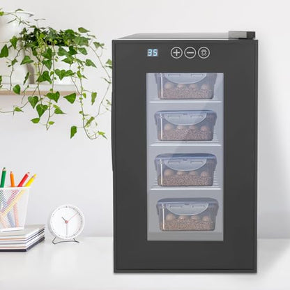 23L Large Reptile Incubators, Portable Reptile Lab Incubator Constant Temperature & Humidity Intelligent Reptile Incubator with LED Display and 220° Glass Door for Turtle Tortoise Lizard Snake Eggs