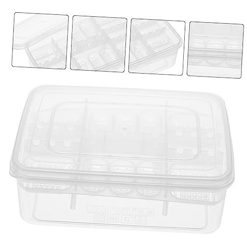 HANABASS Compartment Plastic Reptile Egg Incubator Tray for Hatching Lizards Snakes and Frogs Lightweight Design with Transparent Cover for Easy Observation and Management