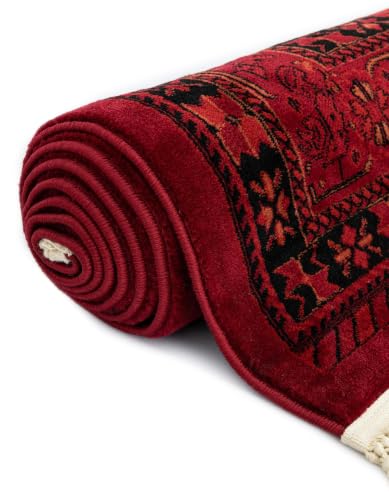 Unique Loom Tekke Collection Area Rug - Sheibani (5' 3" x 8' Rectangle, Red/ Black) - size: 5'3" x 8' (Rectangular)