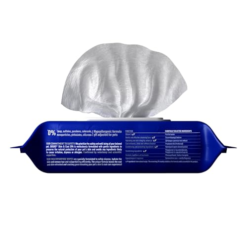 DOUXO SPA Dog Wipes for Paws, Butts, Tear Stains and Cleaning, 100 Wipes | Multi-Purpose for Coat and Paws, Leaves the Coat and Skin Refreshed, Skin-Friendly Formula, Can Also be Used for Cats