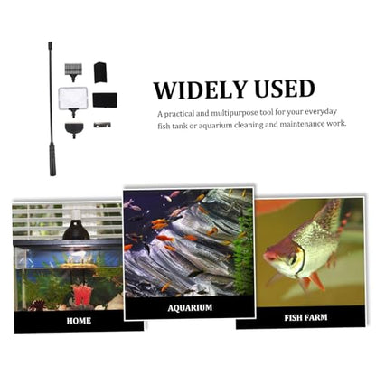 1set Fish Tank Cleaning Tool Aquarium Scraper Brush Net Sponge Spoon for Efficient Tank Maintenance Easy to Use Store Detach Aquarium Accessories for All