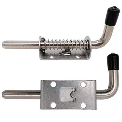 6 Pack 304 Steel 5 Inch（128MM） Spring Pin Latch Lock Pin Suitable for Doors，Utility Trailer Gate，Cabinets and etc.